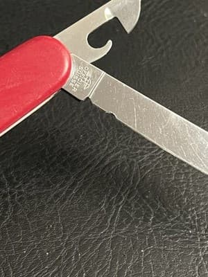 Vtg Victorinox Swiss Army Knife Officer Suisse 6 Blade Rostfrei *Chipped Blade - Thumbnail 11