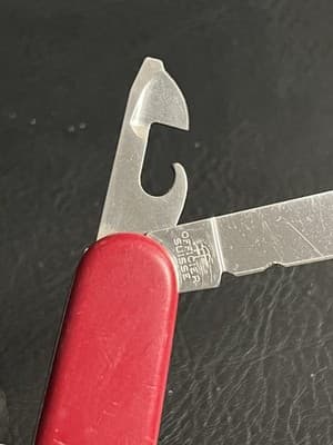 Vtg Victorinox Swiss Army Knife Officer Suisse 6 Blade Rostfrei *Chipped Blade - Thumbnail 6