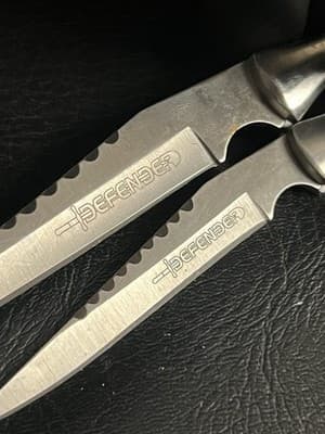 Lot of 2 Skinny Defender Xtreme 5248 Folding Pocket Knives Wood Handle Knife - Thumbnail 6
