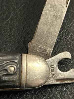 VTG Colonial Prov USA Forest Master Camp Knife Pocket Multi Tool *1 Broken Blade - Thumbnail 4