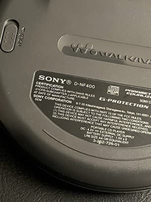 Sony Walkman D-NF400 CD Player Silver Parametric EQ G-Protection FM/AM/TV TESTED - Thumbnail 8