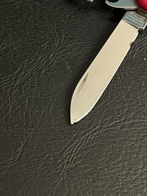 Vtg Victorinox Swiss Army Knife Officer Suisse 6 Blade Rostfrei *Chipped Blade - Thumbnail 5