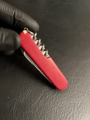Vtg Victorinox Swiss Army Knife Officer Suisse 6 Blade Rostfrei *Chipped Blade - Thumbnail 16