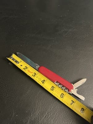 Vtg Victorinox Swiss Army Knife Officer Suisse 6 Blade Rostfrei *Chipped Blade - Thumbnail 13