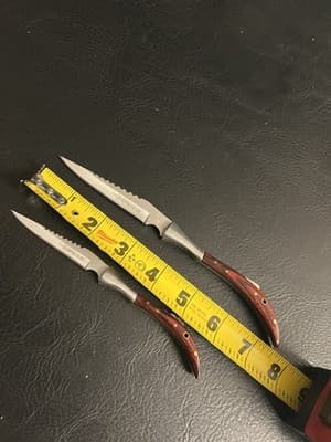 Lot of 2 Skinny Defender Xtreme 5248 Folding Pocket Knives Wood Handle Knife - Thumbnail 15