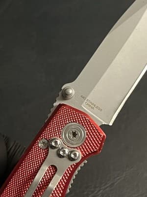 Sarge Knives Uline Pocket Knife Stainless Steel Folding Knife Tool Red Grip - Thumbnail 9