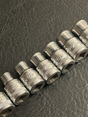 RARE Yellow Handle S-K TOOLS 40954 1/4" Drive Hand Socket 10-pc Set SK Case SAE - Thumbnail 7