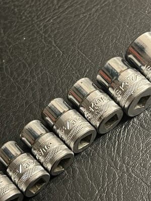 RARE Yellow Handle S-K TOOLS 40954 1/4" Drive Hand Socket 10-pc Set SK Case SAE - Thumbnail 8