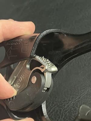 Petzl Ascension Left Hand Rope Ascender Climbing Handle Black Orange Clamp - Thumbnail 7