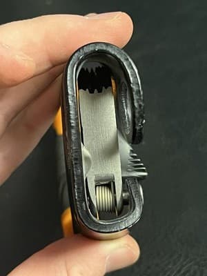 Petzl Ascension Left Hand Rope Ascender Climbing Handle Black Orange Clamp - Thumbnail 8