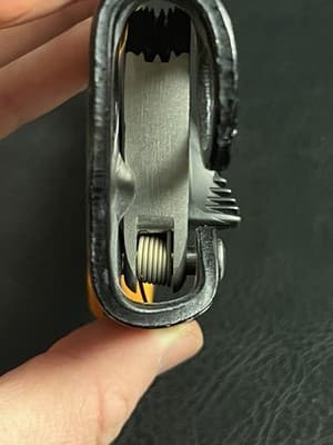 Petzl Ascension Left Hand Rope Ascender Climbing Handle Black Orange Clamp - Thumbnail 9