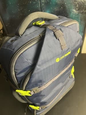Pacsafe TourSafe EXP21 Anti-Theft Wheeled Carry-On Travel Suitcase Blue /Green - Thumbnail 15