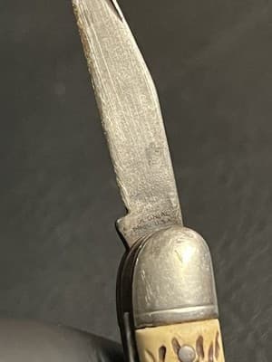 Vtg Colonial Prov USA Small 2.5” Pocket Jack Knife 2 Stainless Blades Faux Stag - Thumbnail 12