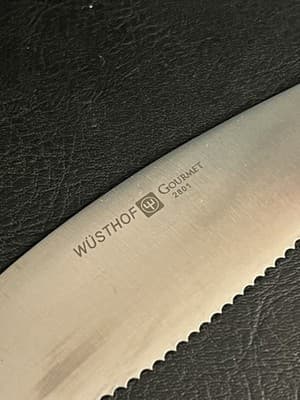 Wusthof Gourmet 2801 5" Serrated Spatula Spreader Bagel Knife Germany - Thumbnail 3