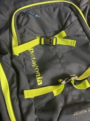 Patagonia Jalama 28L Backpack Blue Neon Green Travel Bag Padded Laptop Daypack - Thumbnail 2