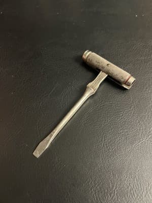 Vintage Crescent Tool Co T-Handle Folding Flathead Screwdriver Hammer Flat Head - Image 1