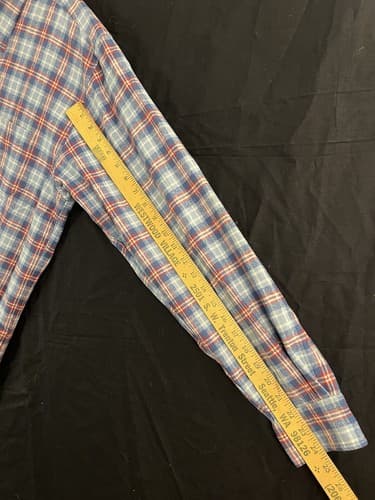 Pendleton Lodge Wool Button Shirt Men’s XL Blue Red Plaid Fitted - Chest Pocket - Thumbnail 10