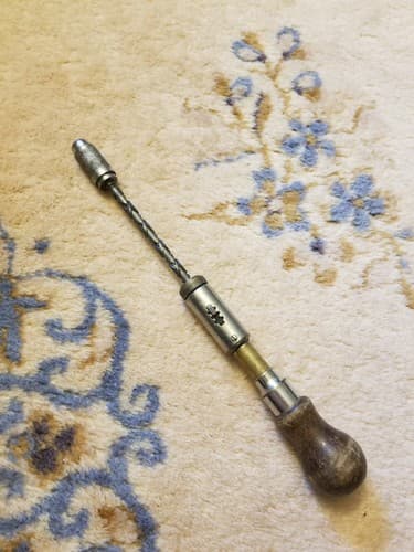 Vintage Yankee North Bros MFG Co Spiral Ratchet Screwdriver USA Antique - Thumbnail 2