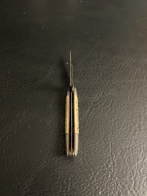 Vtg Colonial Prov USA Small 2.5” Pocket Jack Knife 2 Stainless Blades Faux Stag - Thumbnail 5