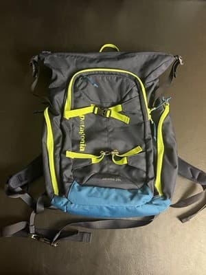 Patagonia Jalama 28L Backpack Blue Neon Green Travel Bag Padded Laptop Daypack - Image 1