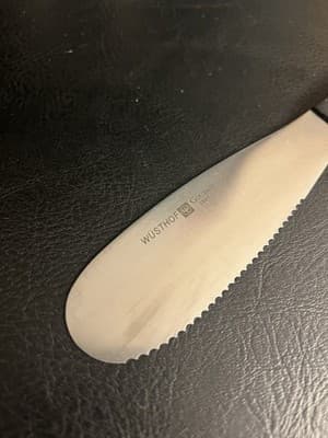 Wusthof Gourmet 2801 5" Serrated Spatula Spreader Bagel Knife Germany - Thumbnail 2