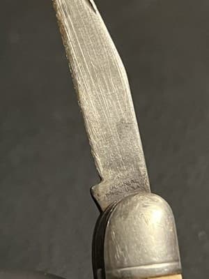 Vtg Colonial Prov USA Small 2.5” Pocket Jack Knife 2 Stainless Blades Faux Stag - Thumbnail 11