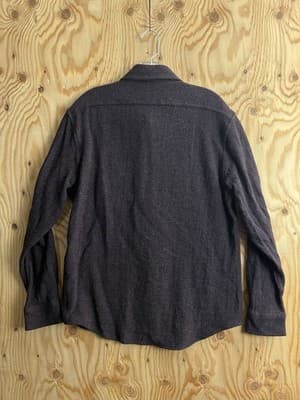 Taylor Stitch Service Shirt Burgundy Port Melange 100% Wool 44 Mens L Button Up - Thumbnail 11
