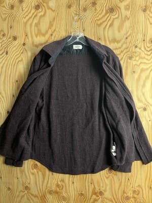 Taylor Stitch Service Shirt Burgundy Port Melange 100% Wool 44 Mens L Button Up - Thumbnail 2