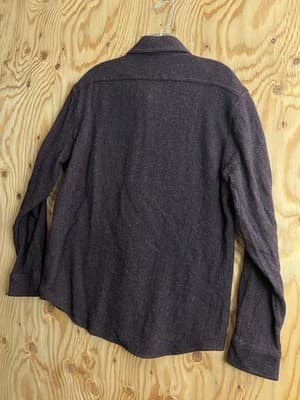 Taylor Stitch Service Shirt Burgundy Port Melange 100% Wool 44 Mens L Button Up - Thumbnail 12
