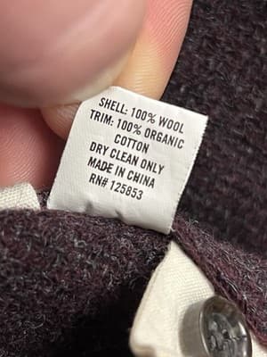Taylor Stitch Service Shirt Burgundy Port Melange 100% Wool 44 Mens L Button Up - Thumbnail 5