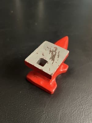 Single Horn Small Anvil Cast Steel Anvil Blacksmith Forging Metalwork 3.5” Red - Thumbnail 2