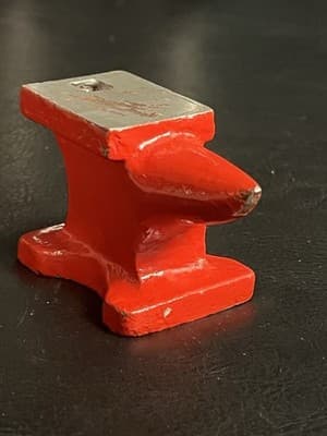 Single Horn Small Anvil Cast Steel Anvil Blacksmith Forging Metalwork 3.5” Red - Thumbnail 5
