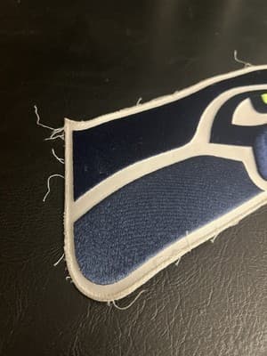 Seattle Seahawks 15" x 5.5" Iron /Sew On Embroidered Football Logo NFL Jacket - Thumbnail 2