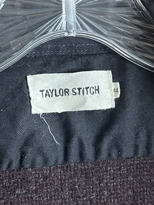 Taylor Stitch Service Shirt Burgundy Port Melange 100% Wool 44 Mens L Button Up - Thumbnail 3