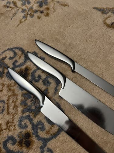 3 Vintage Gerber Legendary Kitchen Knives French Snick Snickersnee Set Chef - Thumbnail 8