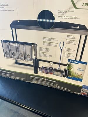 NEW Marina 20g Gallon LED Aquarium Kit Fish Tank Full Set Filter Canopy Net - Thumbnail 4