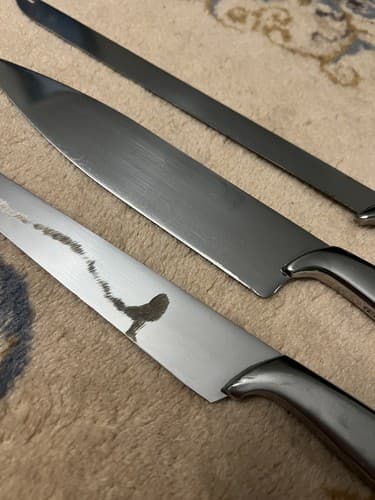 3 Vintage Gerber Legendary Kitchen Knives French Snick Snickersnee Set Chef - Thumbnail 2