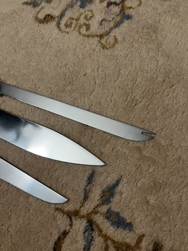 3 Vintage Gerber Legendary Kitchen Knives French Snick Snickersnee Set Chef - Thumbnail 7