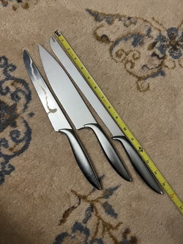 3 Vintage Gerber Legendary Kitchen Knives French Snick Snickersnee Set Chef - Thumbnail 5
