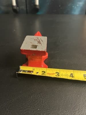 Single Horn Small Anvil Cast Steel Anvil Blacksmith Forging Metalwork 3.5” Red - Thumbnail 11