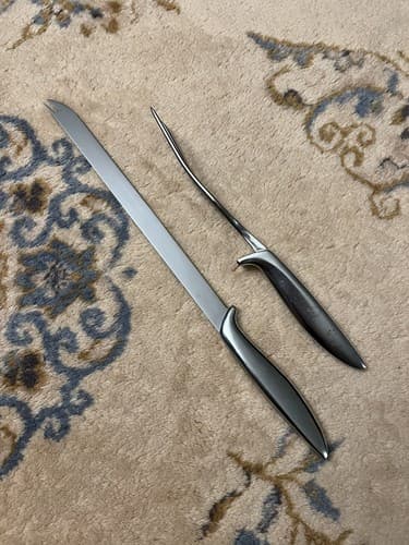 Gerber Legendary Blades 2 pc Carving Set Snickersnee Knife + Ron Fork Carver - Thumbnail 4