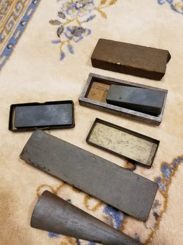 Lot Of 10 Vintage Whetstones Sharpening Stone Wet Honing Knife Razor Blade - Thumbnail 10