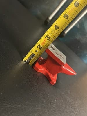 Single Horn Small Anvil Cast Steel Anvil Blacksmith Forging Metalwork 3.5” Red - Thumbnail 12