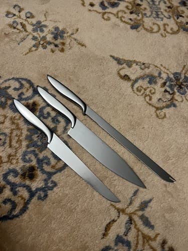 3 Vintage Gerber Legendary Kitchen Knives French Snick Snickersnee Set Chef - Thumbnail 6