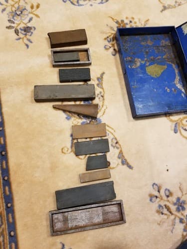 Lot Of 10 Vintage Whetstones Sharpening Stone Wet Honing Knife Razor Blade - Thumbnail 2