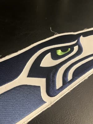 Seattle Seahawks 15" x 5.5" Iron /Sew On Embroidered Football Logo NFL Jacket - Thumbnail 3
