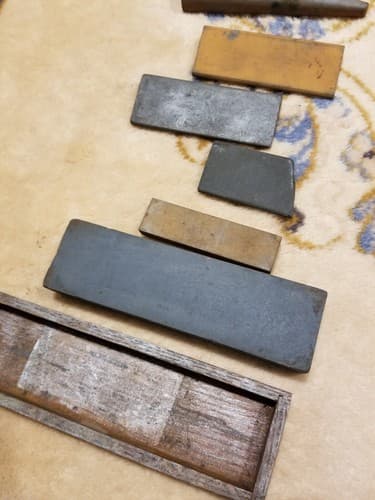 Lot Of 10 Vintage Whetstones Sharpening Stone Wet Honing Knife Razor Blade - Thumbnail 7