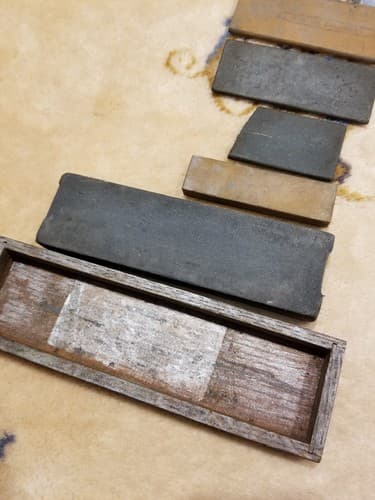 Lot Of 10 Vintage Whetstones Sharpening Stone Wet Honing Knife Razor Blade - Thumbnail 3