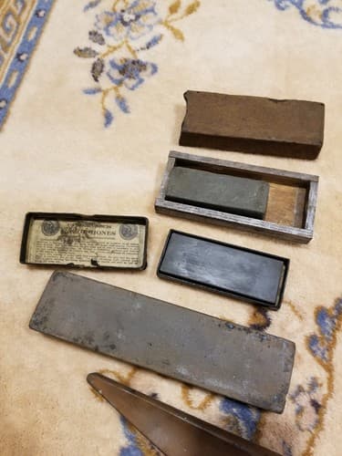 Lot Of 10 Vintage Whetstones Sharpening Stone Wet Honing Knife Razor Blade - Thumbnail 5