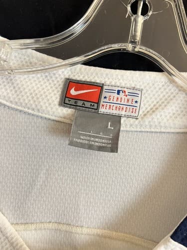 VTG Nike New York Yankees RIVERA Authentic Jersey Large Blue American Stitched - Thumbnail 8